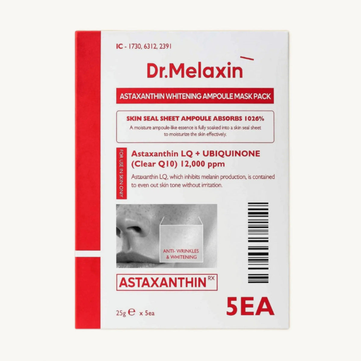 Dr. Melaxin Astaxanthin Brightening Ampoule Mask Pack