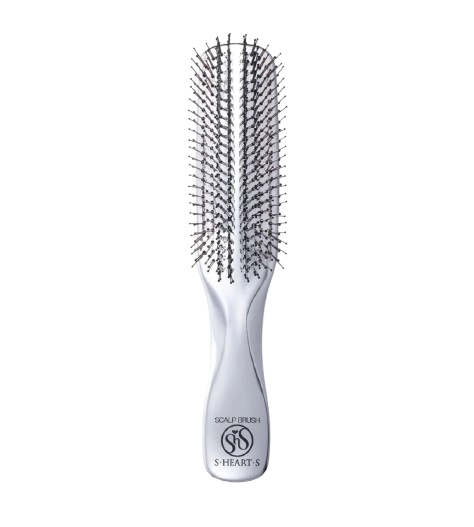 S-HEART-S SCALP BRUSH PLUS LONG SILVER + TUBE STAND