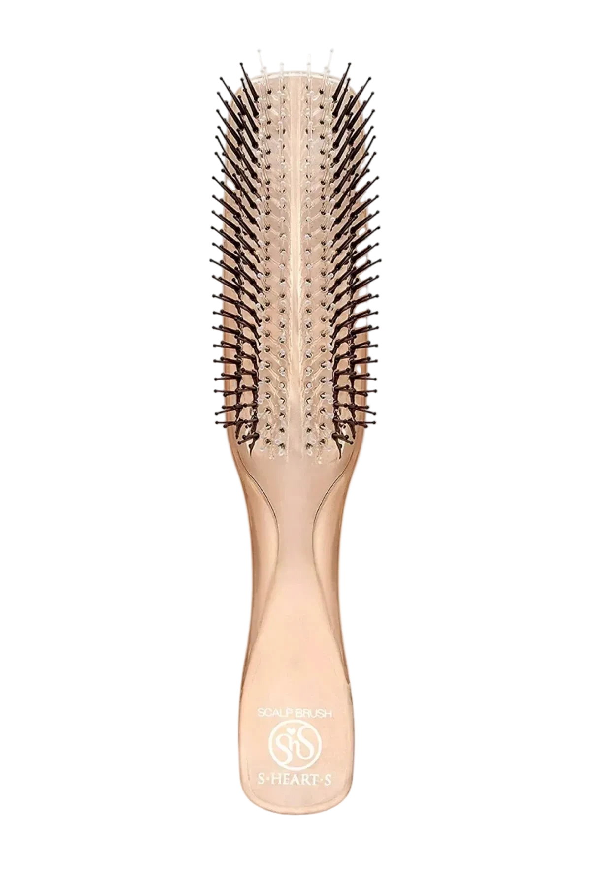S-HEART-S SCALP BRUSH WORLD MODEL LONG PINK GOLD + TUBE STAND
