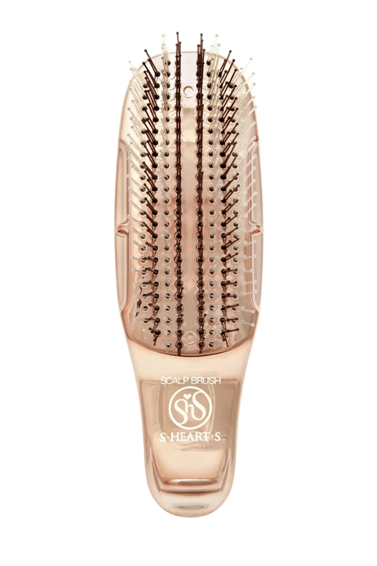 S-HEART-S SCALP BRUSH WORLD MODEL SHORT PINK GOLD + TUBE STAND